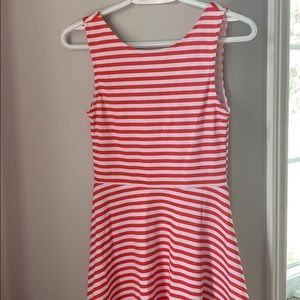 H&M Orange and White Dress